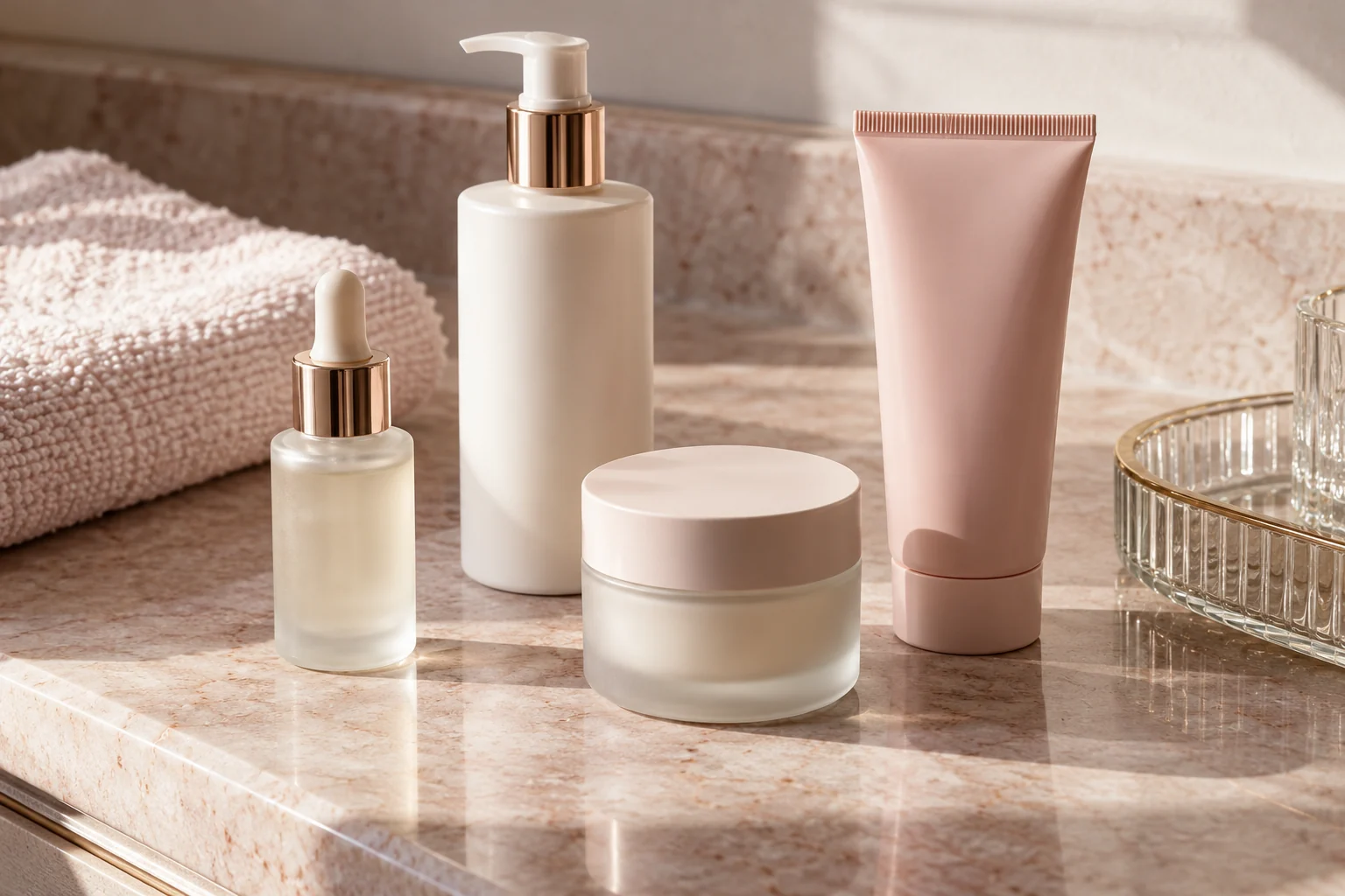Unbranded skincare packaging concept